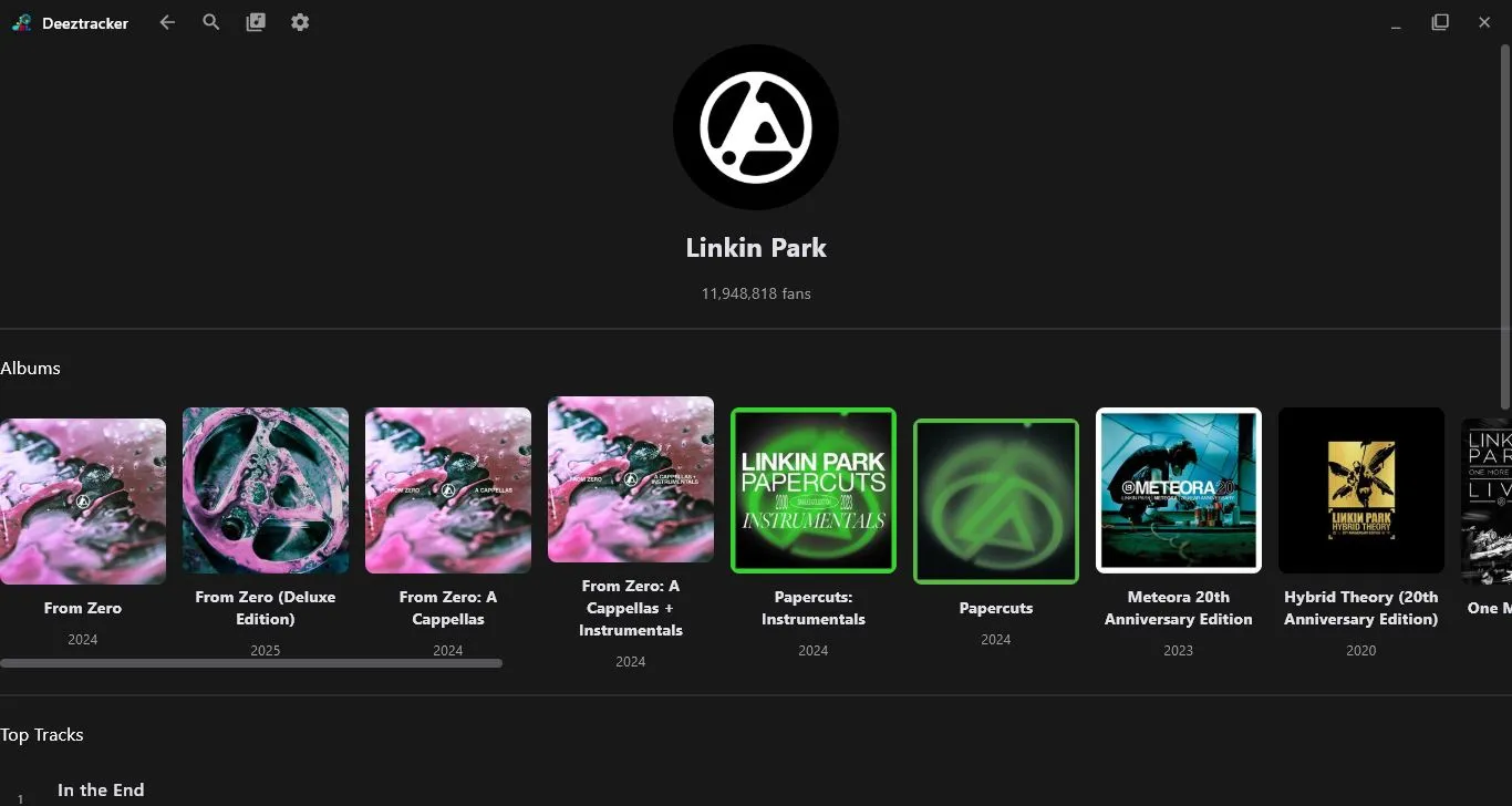 Deeztracker Desktop - Screenshot 2